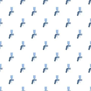 Spray gun tool repeating pattern on white background Illustrazione stock