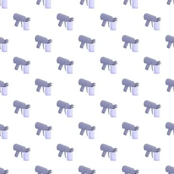Spray gun tool seamless pattern with paint sprayer Ilustração Stock