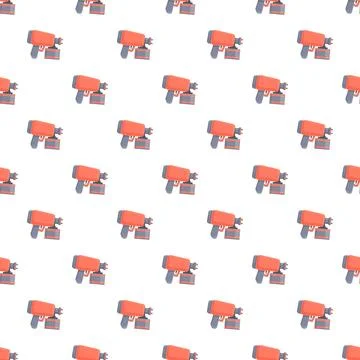 Spray gun tools seamless pattern for renovation Stock Illustration