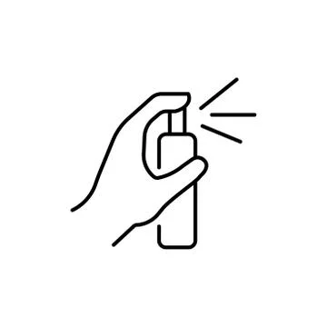 Spray line icon on the background Stock Illustration