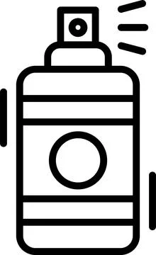Spray Line Icon Design Stock Illustration