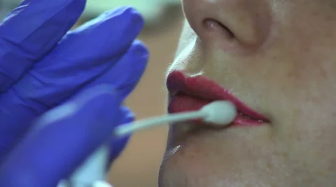 Spray Lip Anesthesia Stock Footage 65989972
