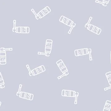 Spray medicaments line vector seamless pattern flat Illustrazione stock