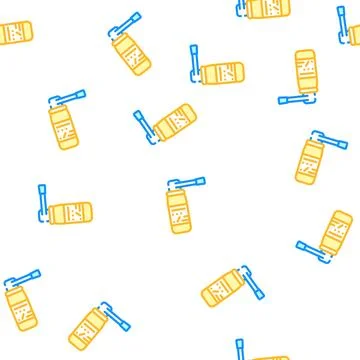 Spray medicaments vector seamless pattern flat Illustrazione stock