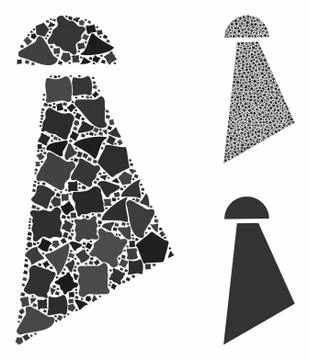 Spray Mosaic Icon of Inequal Elements Illustrazione stock