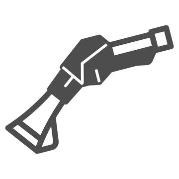 Spray nozzle solid icon, dry cleaning concept, sprayer head vector sign on white Stock Illustration