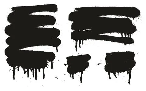 Spray Paint Abstract Vector Backgrounds Set 10 Stock Illustration