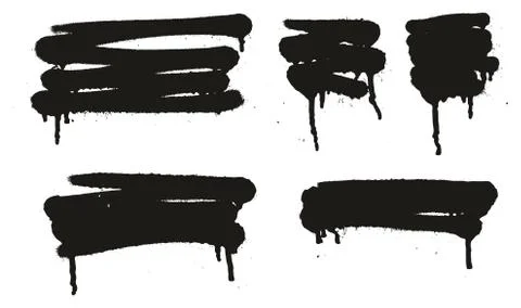 Spray Paint Abstract Vector Backgrounds Set 14 Stock Illustration