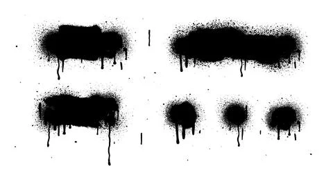 Spray Paint Abstract Vector Elements Stock Illustration