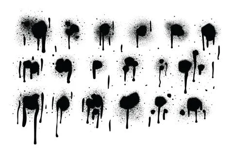 Spray Paint Abstract Vector Elements 스톡 일러스트