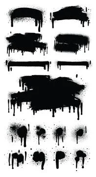 Spray Paint Abstract Vector Elements Stock Illustration