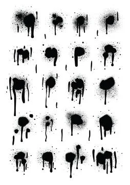 Spray Paint Abstract Vector Elements Illustrazione stock
