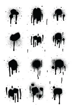 Spray Paint Abstract Vector Elements Illustrazione stock