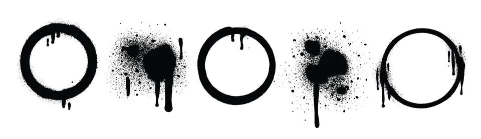 Spray Paint Abstract Vector Elements Illustrazione stock