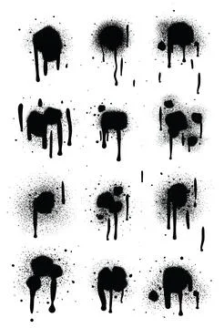 Spray Paint Abstract Vector Elements Stock Illustration