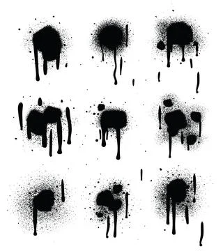Spray Paint Abstract Vector Elements Illustrazione stock