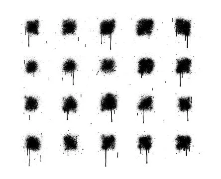 Spray Paint Abstract Vector Elements Stock Illustration