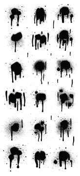 Spray Paint Abstract Vector Elements Stock Illustration