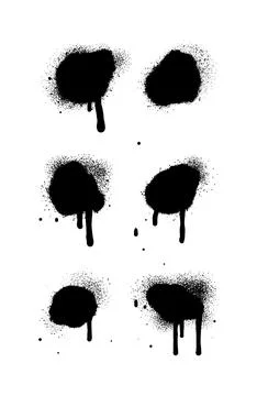 Spray Paint Abstract Vector Elements Stock Illustration