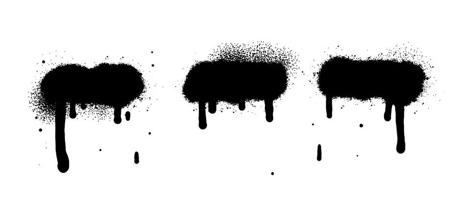 Spray Paint Abstract Vector Elements Stock Illustration