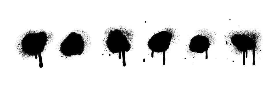 Spray Paint Abstract Vector Elements Stock Illustration