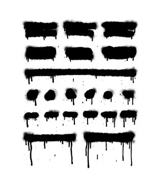 Spray Paint Abstract Vector Elements Illustrazione stock