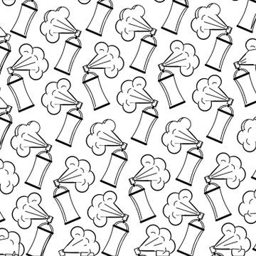 Spray paint bottles pattern background Stock Illustration