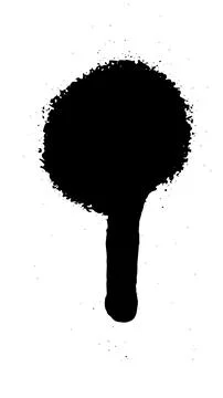 Spray paint brush, splatter patterns, texture, ink drop on vector. Stock Illustration