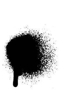 Spray paint brush, splatter patterns, texture, ink drop on vector. Stock Illustration
