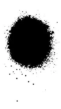 Spray paint brush, splatter patterns, texture, ink drop on vector. Illustrazione stock