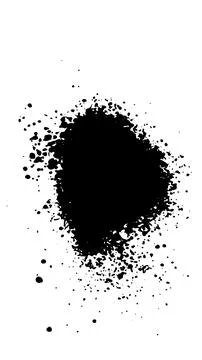 Spray paint brush, splatter patterns, texture, ink drop on vector. Stock Illustration