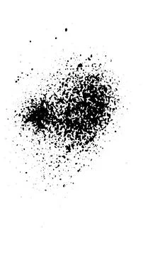 Spray paint brush, splatter patterns, texture, ink drop on vector. Stock Illustration