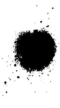 Spray paint brush, splatter patterns, texture, ink drop on vector. Illustrazione stock