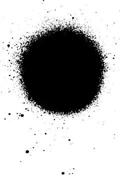 Spray paint brush, splatter patterns, texture, ink drop on vector. Stock Illustration