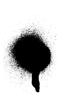 Spray paint brush, splatter patterns, texture, ink drop on vector. Stock Illustration