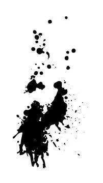 Spray paint brush, splatter patterns, texture, ink drop on vector. Stock Illustration