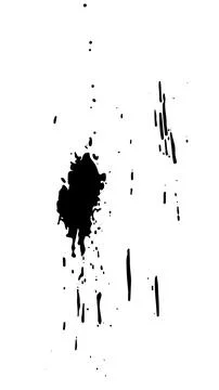 Spray paint brush, splatter patterns, texture, ink drop on vector. Illustrazione stock