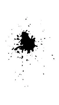 Spray paint brush, splatter patterns, texture, ink drop on vector. Stock Illustration