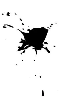 Spray paint brush, splatter patterns, texture, ink drop on vector. Stock Illustration