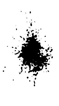 Spray paint brush, splatter patterns, texture, ink drop on vector. Stock Illustration