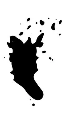 Spray paint brush, splatter patterns, texture, ink drop on vector. Illustrazione stock