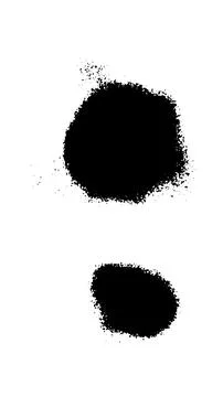 Spray paint brush, splatter patterns, texture, ink drop on vector. Stock Illustration