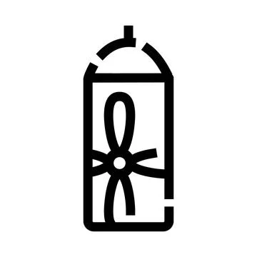 Spray paint can with bow decoration representing gift Stock Illustration