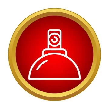 Spray paint can nozzle concept icon red circle Stock Illustration