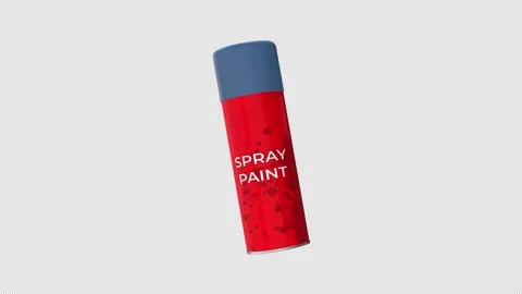 Spray Paint Can Rotating on a Transparent Background. Seamless Loop. 4K Stock-Footage 304248126