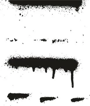 Spray Paint Detail Abstract Vector Backgrounds, Lines &amp; Drips Set 10 イラスト素材