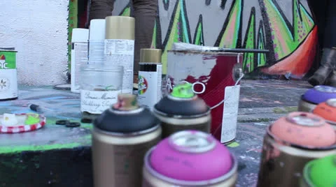 Spray Paint Stock Footage 26847397