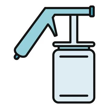 Spray paint gun tool for coloring surface Stock Illustration