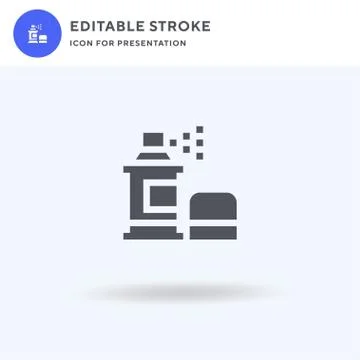 Spray Paint icon vector, filled flat sign, solid pictogram isolated on white, Illustrazione stock