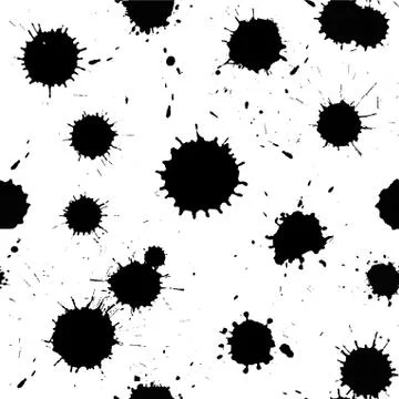 Spray paint seamless pattern.black-and- white.copy square to the side and you Stock Illustration